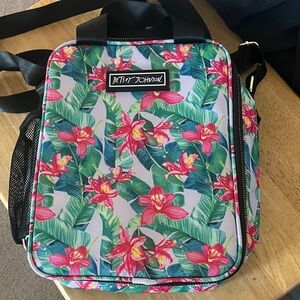 Betsey Johnson Tropical Floral Lunchbag - Pink and Green